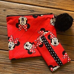 Handmade Minnie Mouse Clutch Wallet & Matching Tissue Holder Set